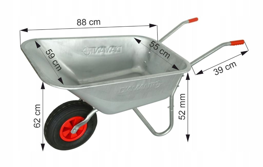 Garden wheelbarrows 85l galvanized basket DIAMANTO Manufacturer code DTA02C