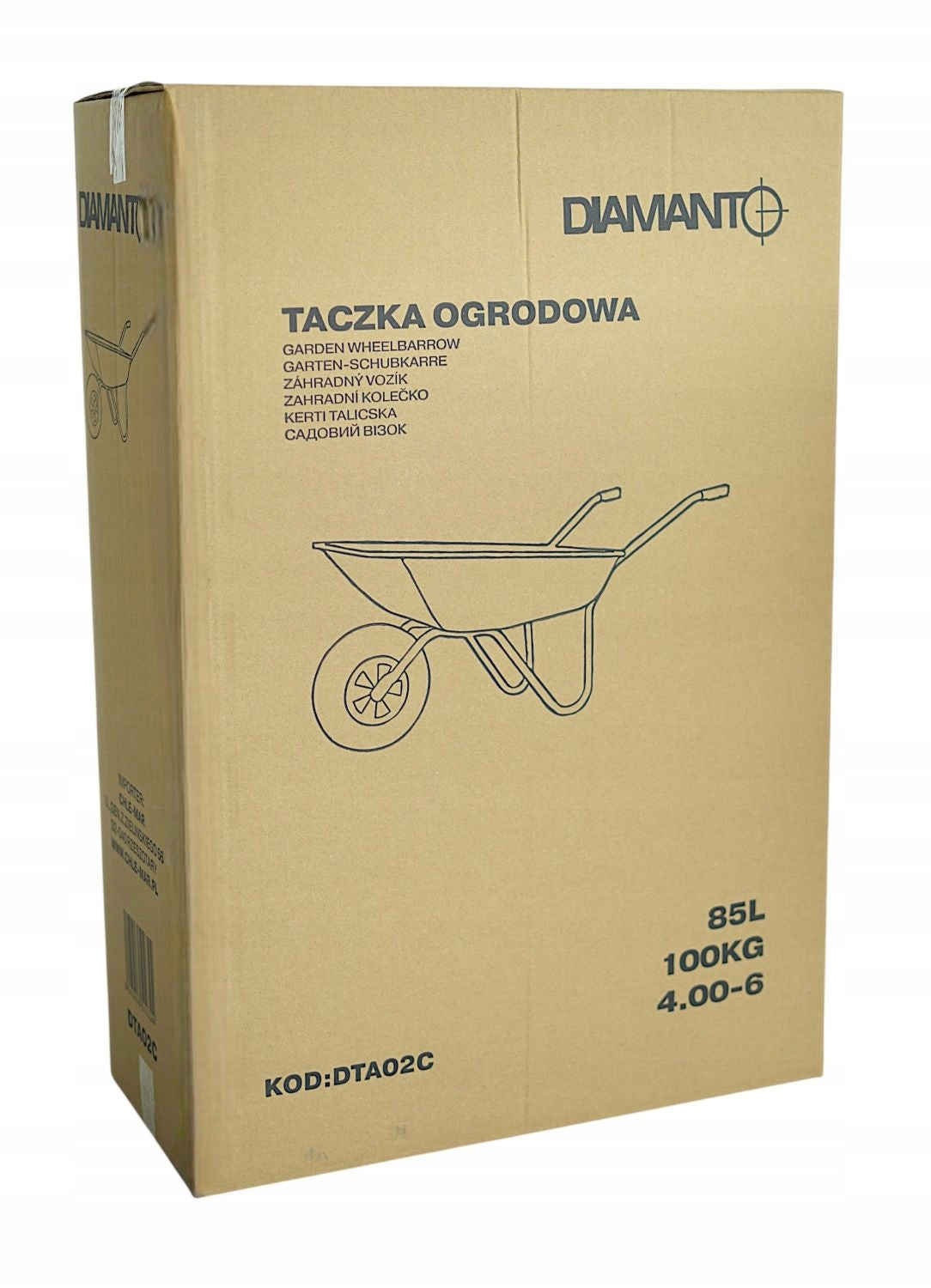 Garden wheelbarrows 85l galvanized basket DIAMANTO Wheels number 1