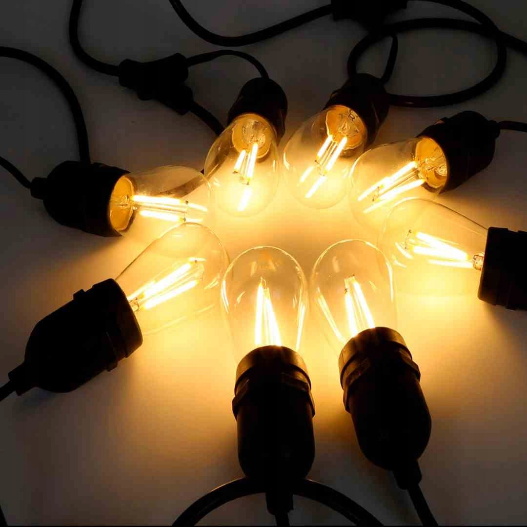 Garland LED garden lights Eco-light 15m black Length 150 cm