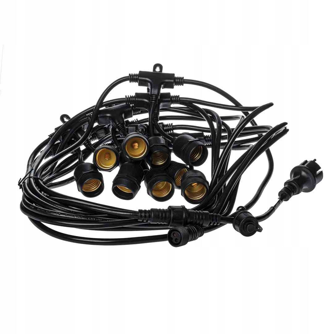 Garland LED garden lights Eco-light 15m black Power supply mains