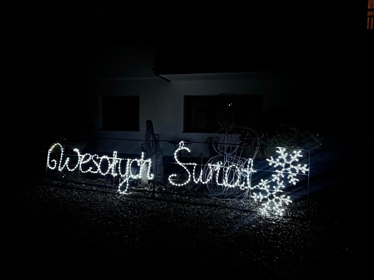 Garland! Street LED lighting! 500cm Inscription "MERRY CHRISTMAS" Manufacturer code GL-002