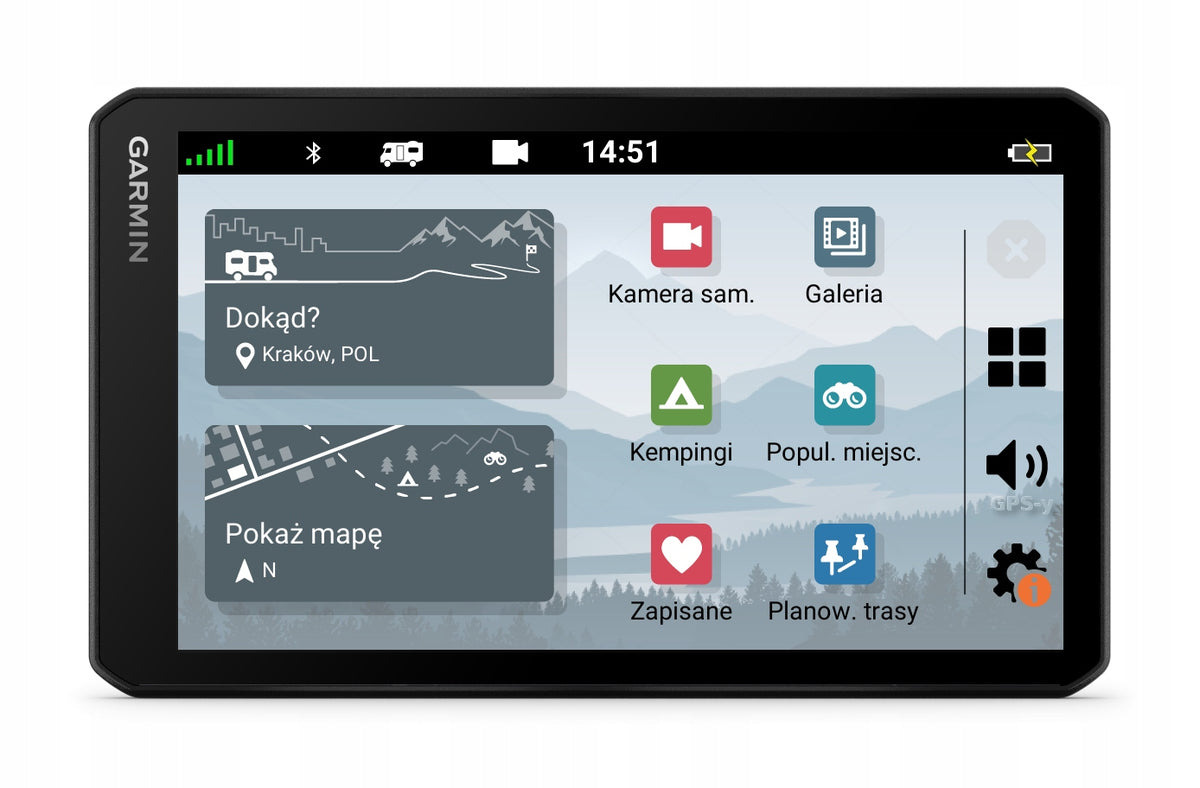 Garmin CamperCam 795 MT-D navigation for motorhomes with built-in camera