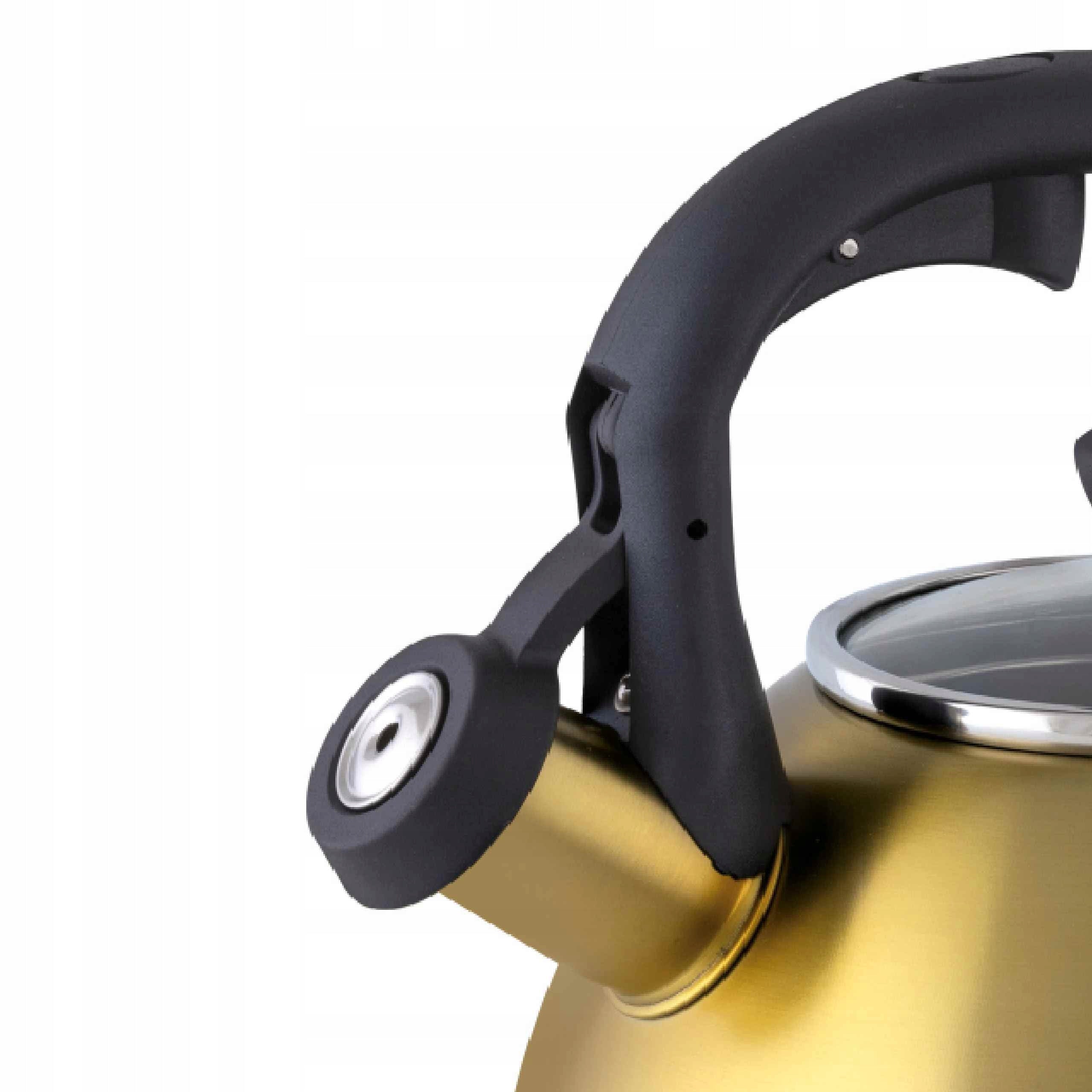 Gas Kettle Induction Lamart GOLD LT7057 Stainless Steel 2,5L Whistle Manufacturer code LT7057