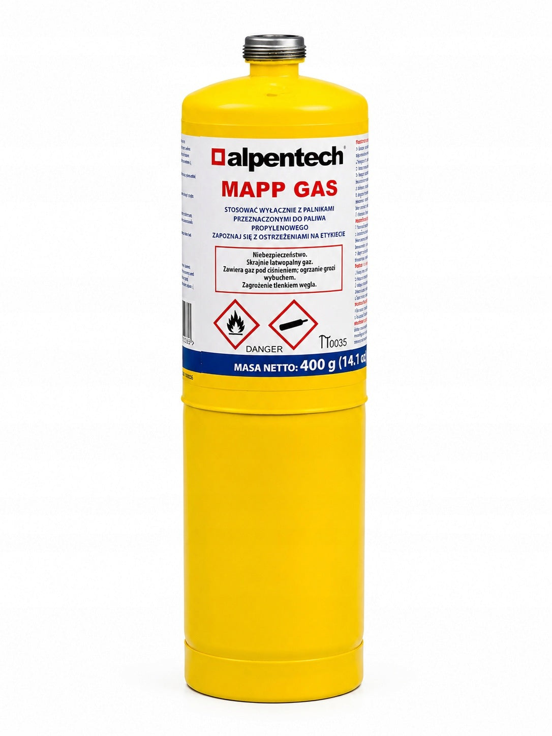 Gas MAPP AlpenTech 400 g 2050°C thread CGA600 propylene Manufacturer code U60900