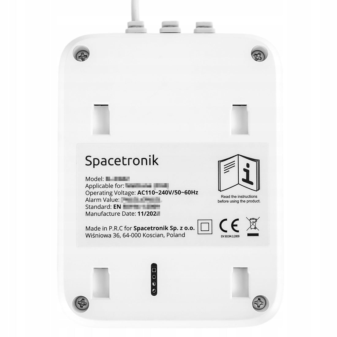 Gas Sensor with LPG Alarm Propane Butane Spacetronik detector LIFE 5Lat Manufacturer code SA-DG03