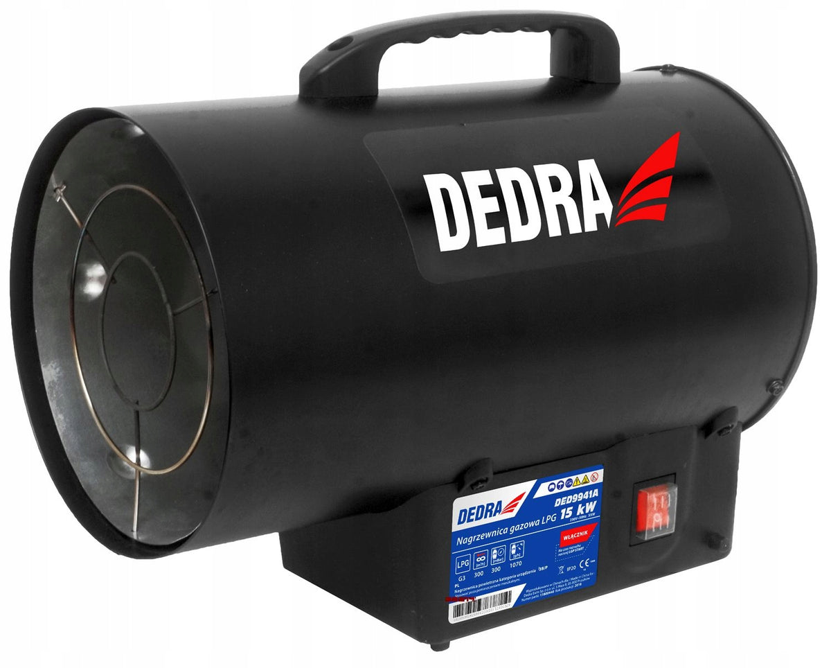Gas heater 17kW, black DEDRA DED9941A