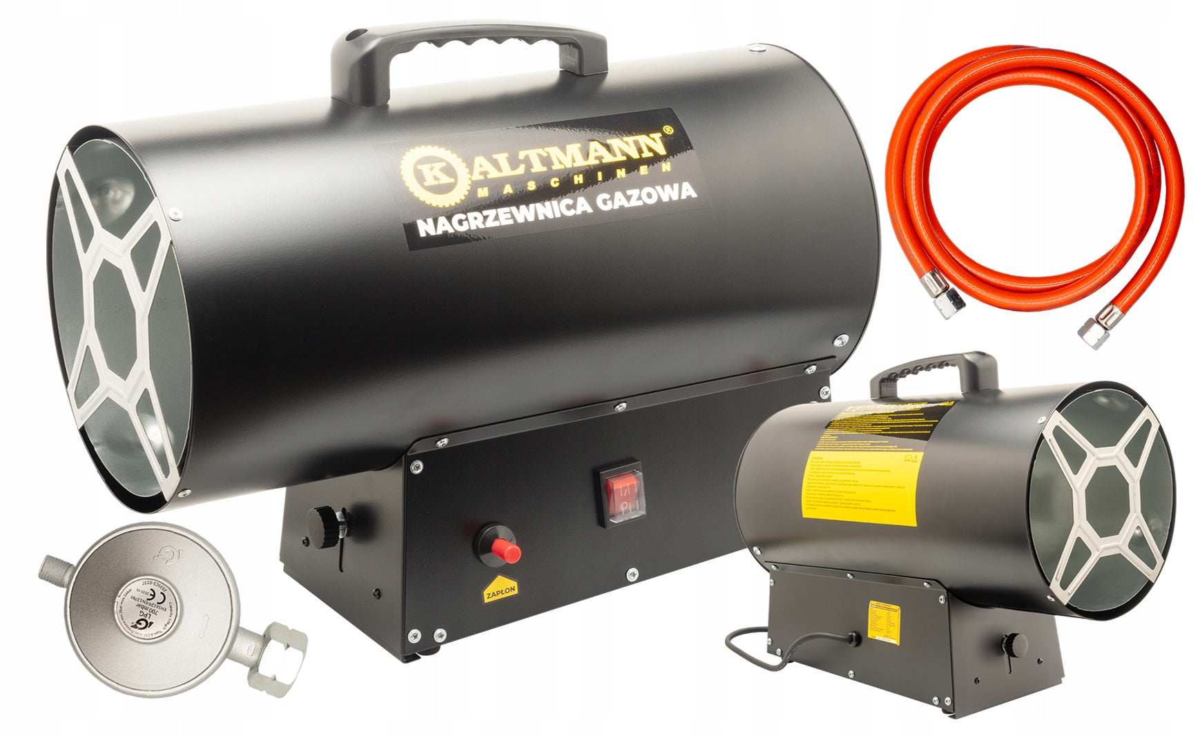 Gas heater for cylinder BLOWER hose REDUCER high power 30kW 650 m³/h
