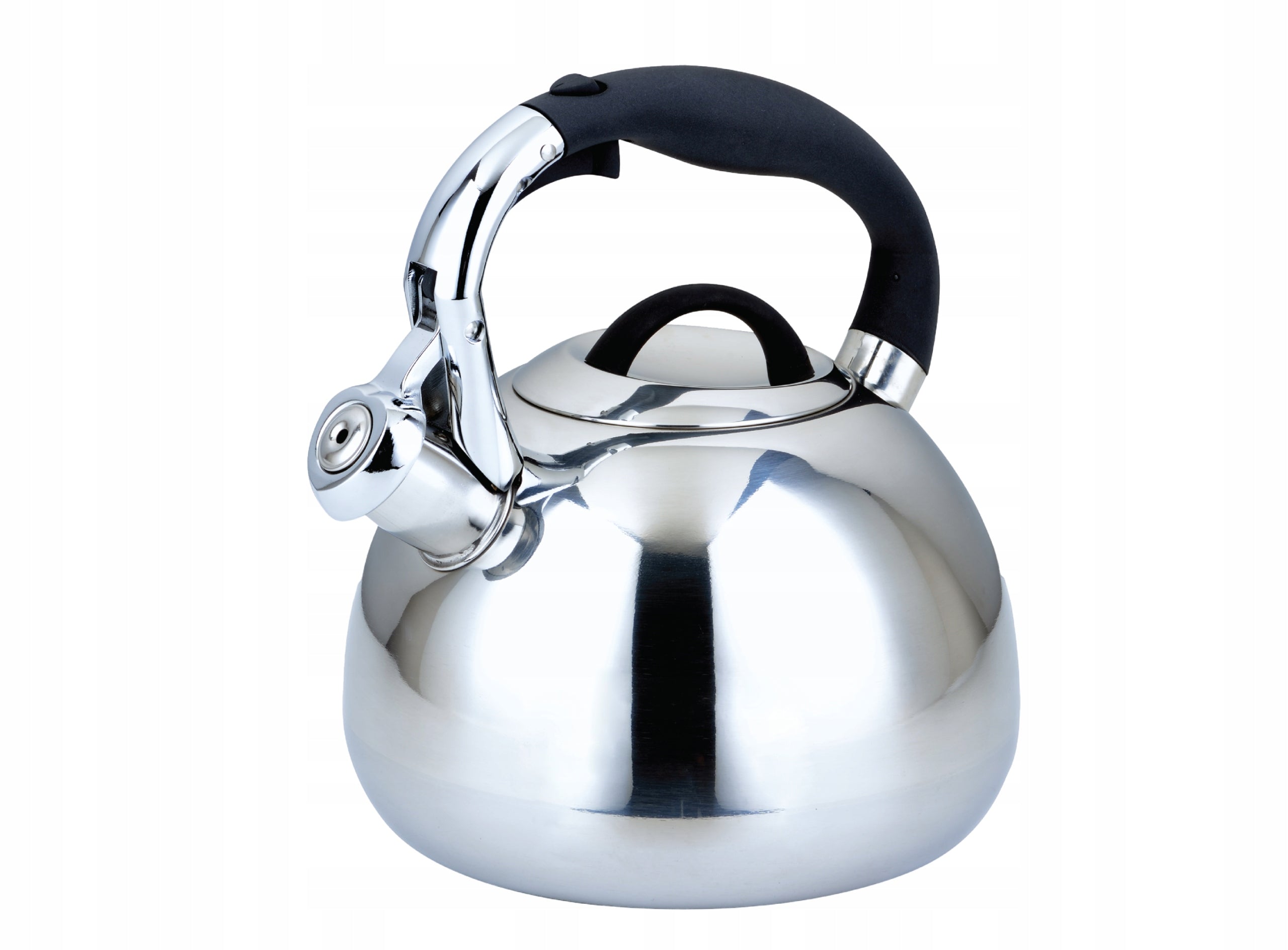 Gas kettle 3L traditional with whistle steel glossy induction ZILNER