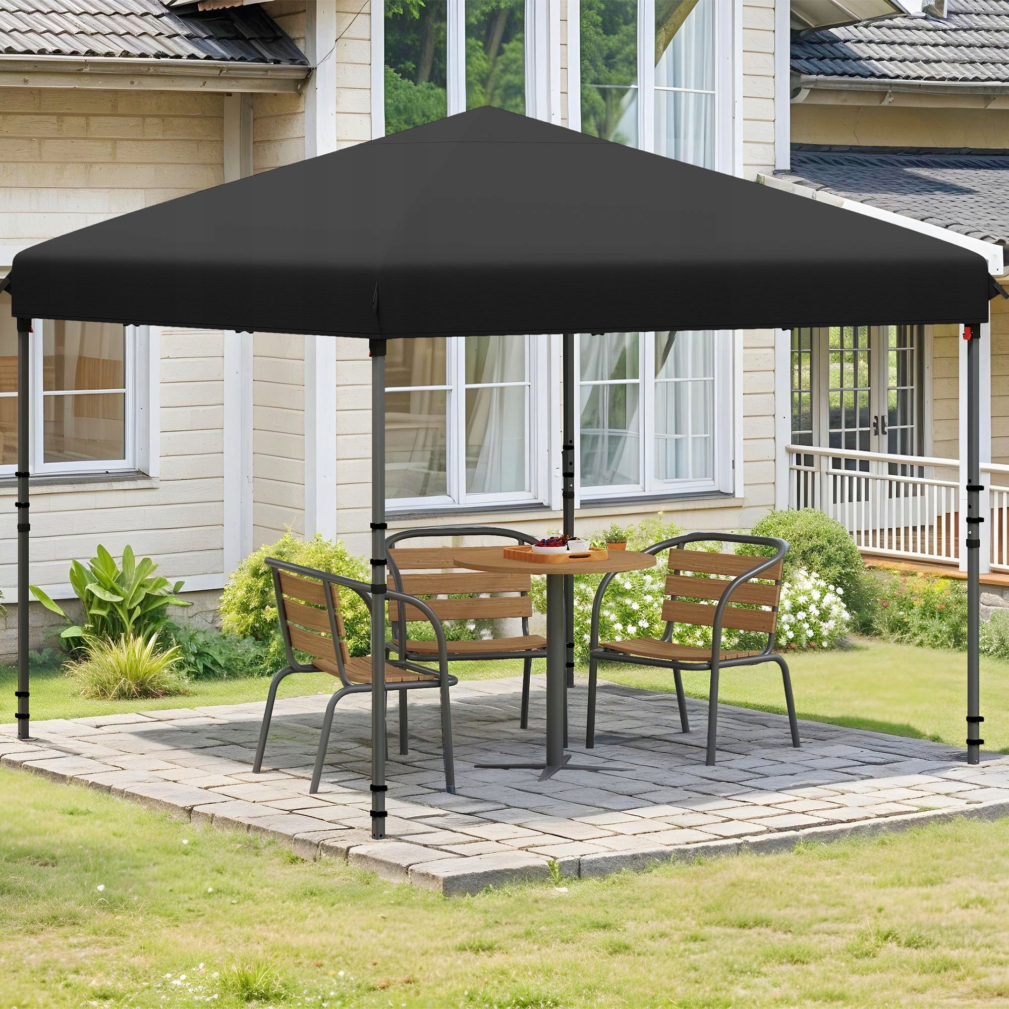 Gazebo, Garden Tent, Pavillon, 2.5×2.5m, Waterproof Folding, Canopy, Black Manufacturer code FTPLCG-0562-E-AL