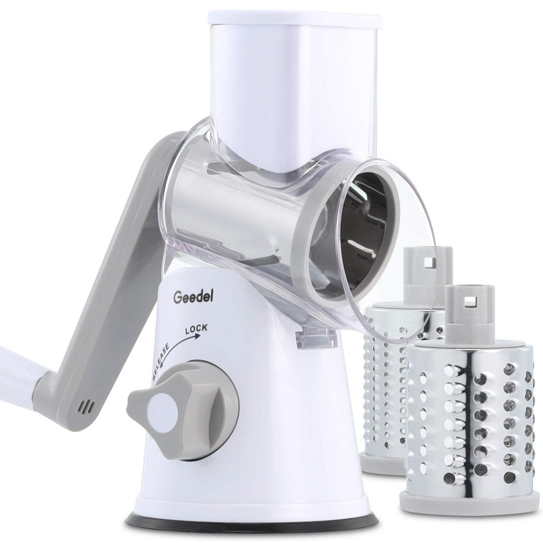 Geedel Cheese and Vegetable Grater with 3 Blades for Quick Slicing