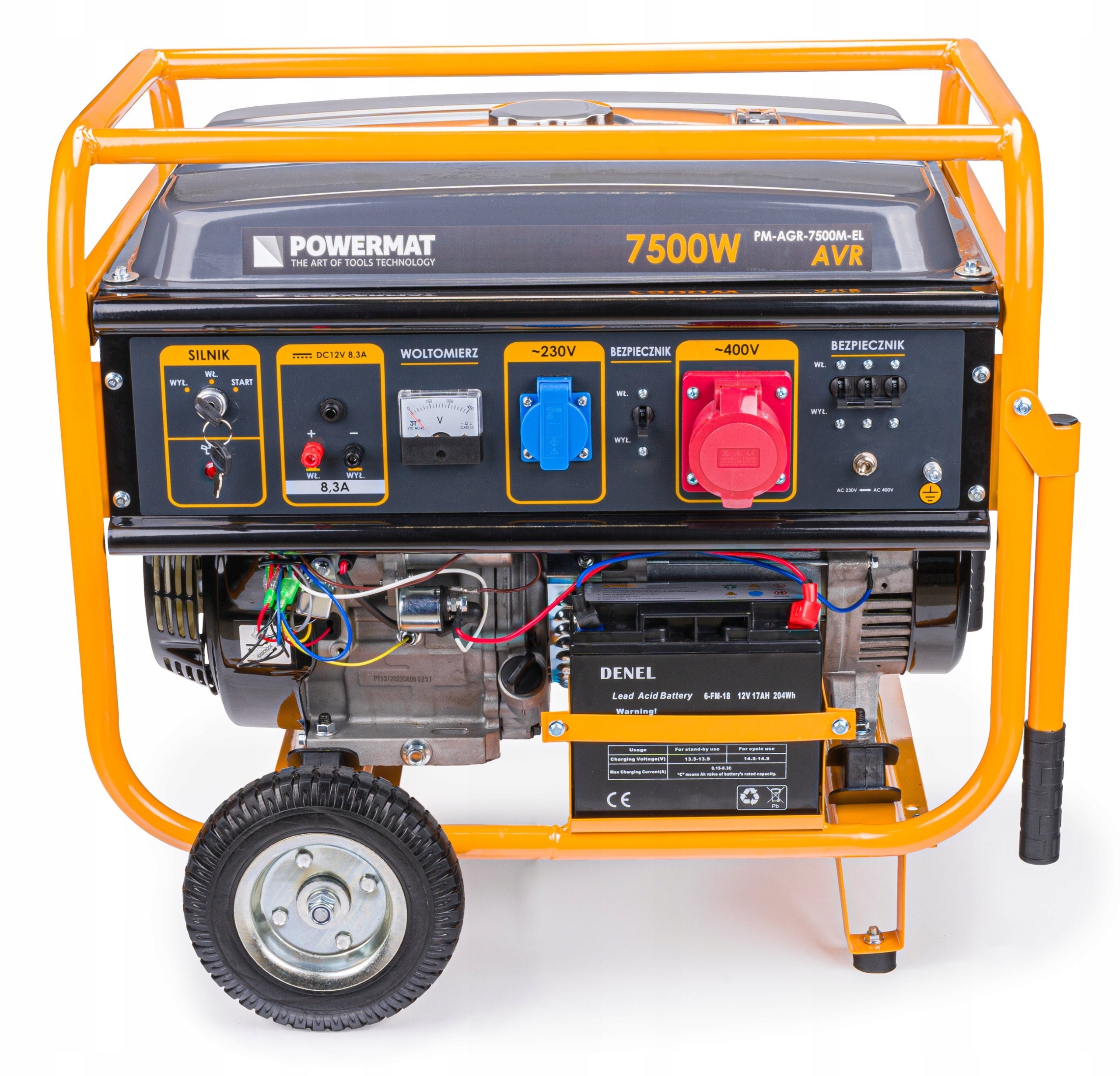 Generator 7500W 230V 400V AVR Product weight with unit packaging 66 kg