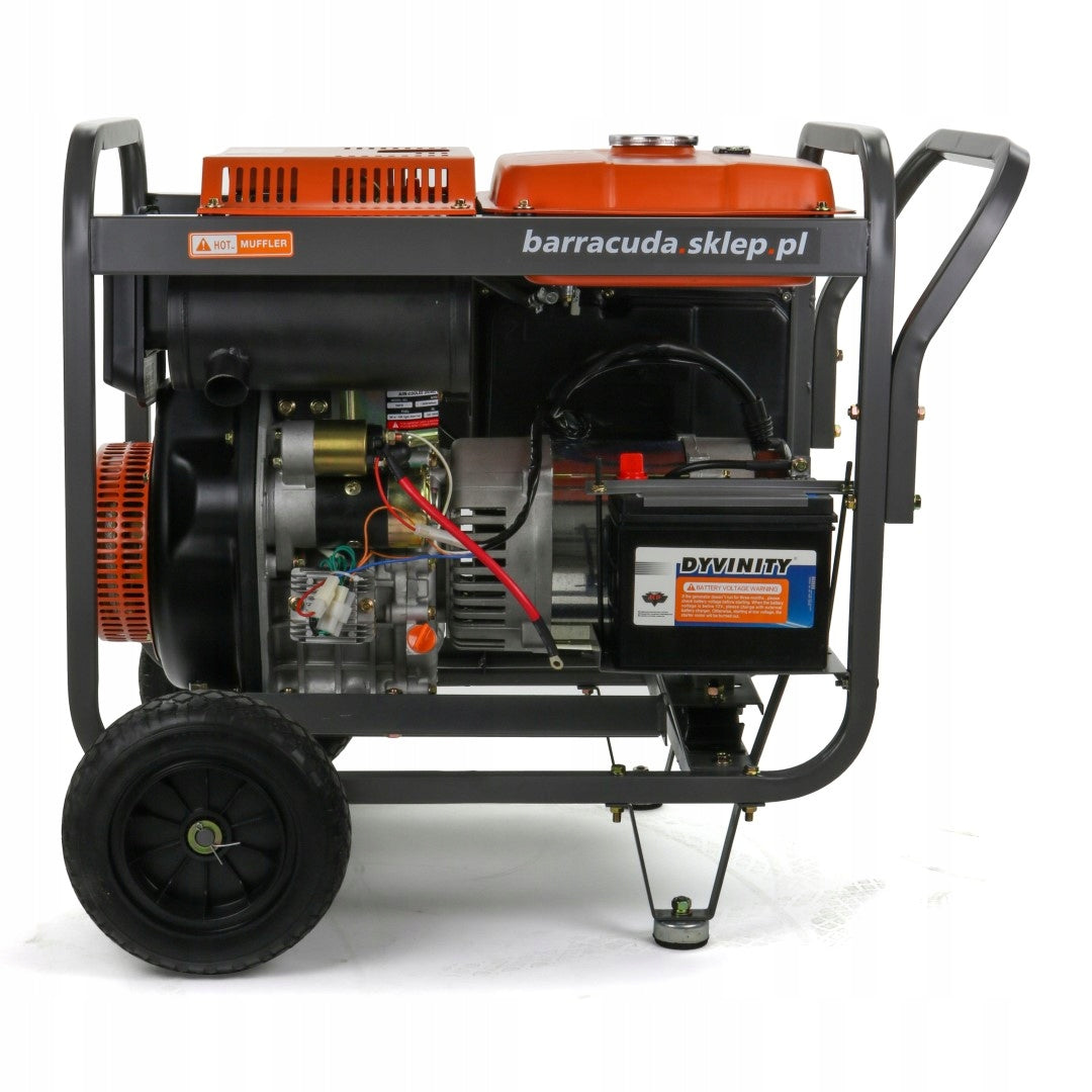 Generator set 10kVA (8 kW) 230V 400V BARRACUDA DIESEL 8000 OPEN +ATS Manufacturer code B80003FOPEN+ATS