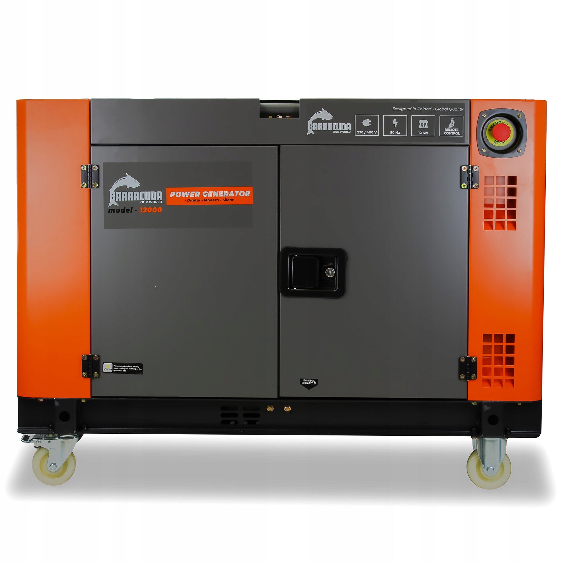 Generator set 15kVA 12kW 400V Barracuda 12000 SILENT DIESEL 2V92 FE Packaging status original