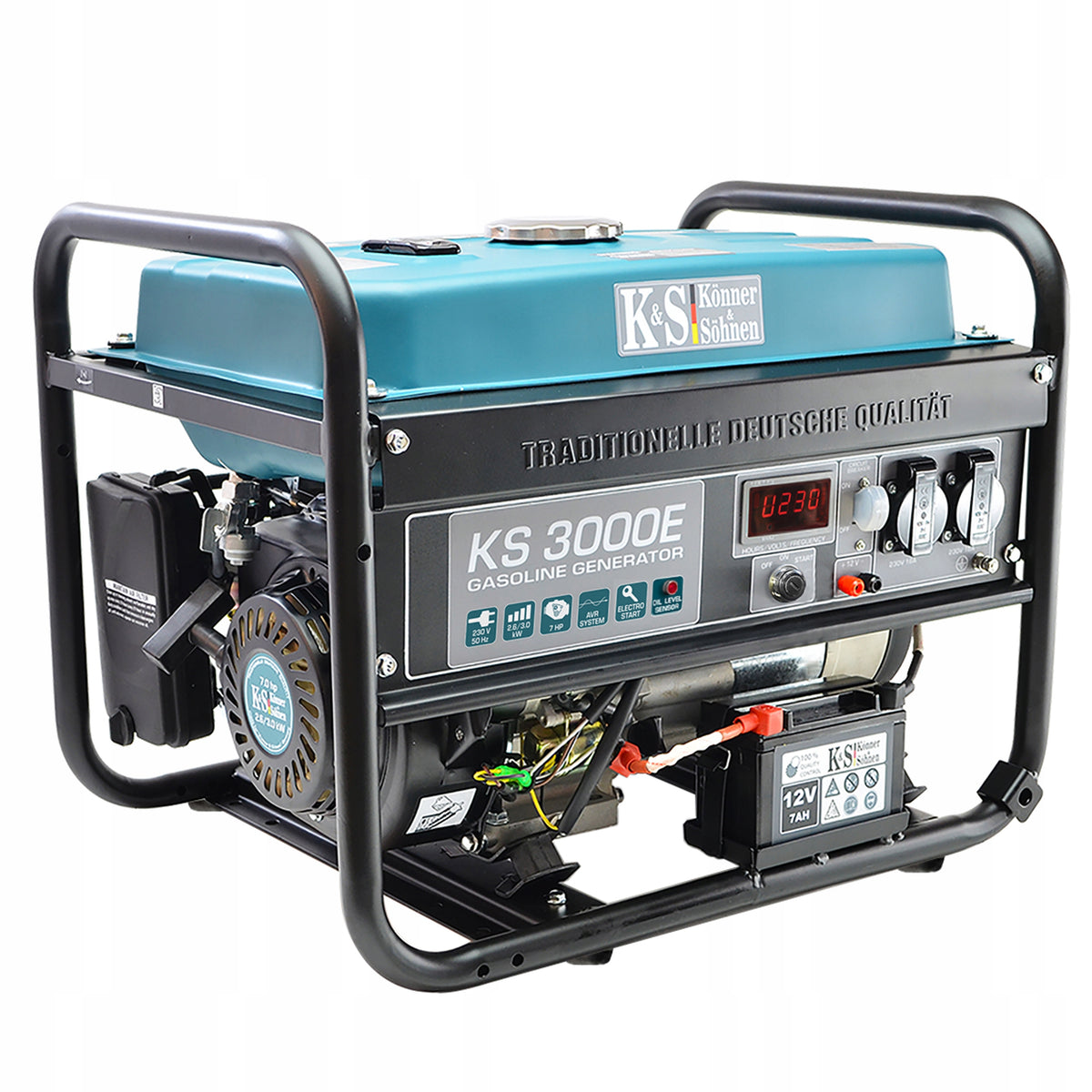 Generator set 230V, engine power 7 HP, peak power: 3kW, current Brand Könner & Söhnen