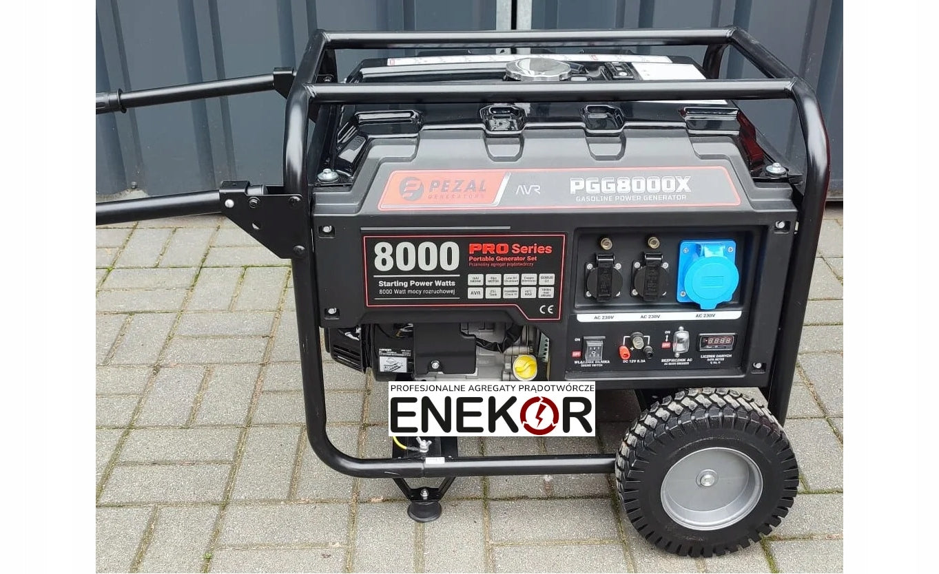 Generator set 6,5 kW PEZAL PGG8000X Petrol +OIL! Packaging status original