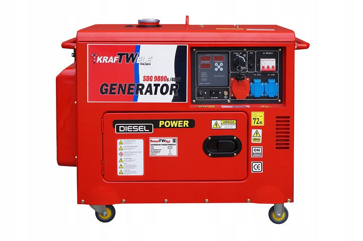 Generator set 9,8KW diesel Silent Exhaust pipe freebie Manufacturer code SDG9800 3F