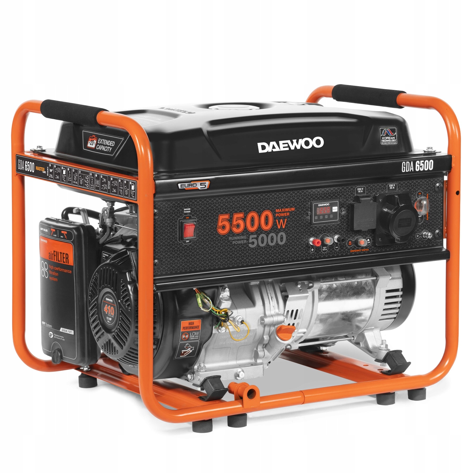 Generator set Generator DAEWOO GDA 6500 5.5kW 13KM 230V AVR