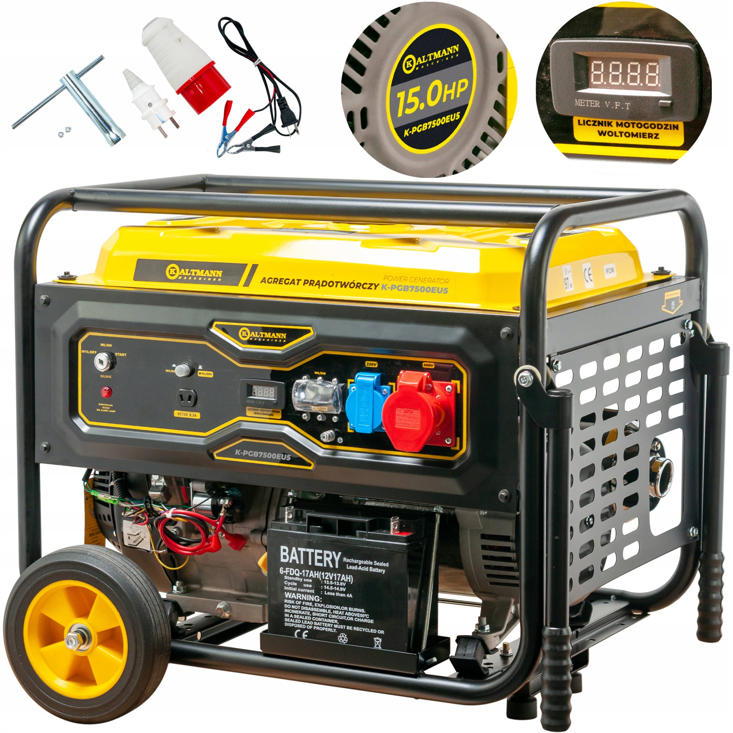 Generator set Kaltmann Generator set 6,5kW 15HP AVR Copper
