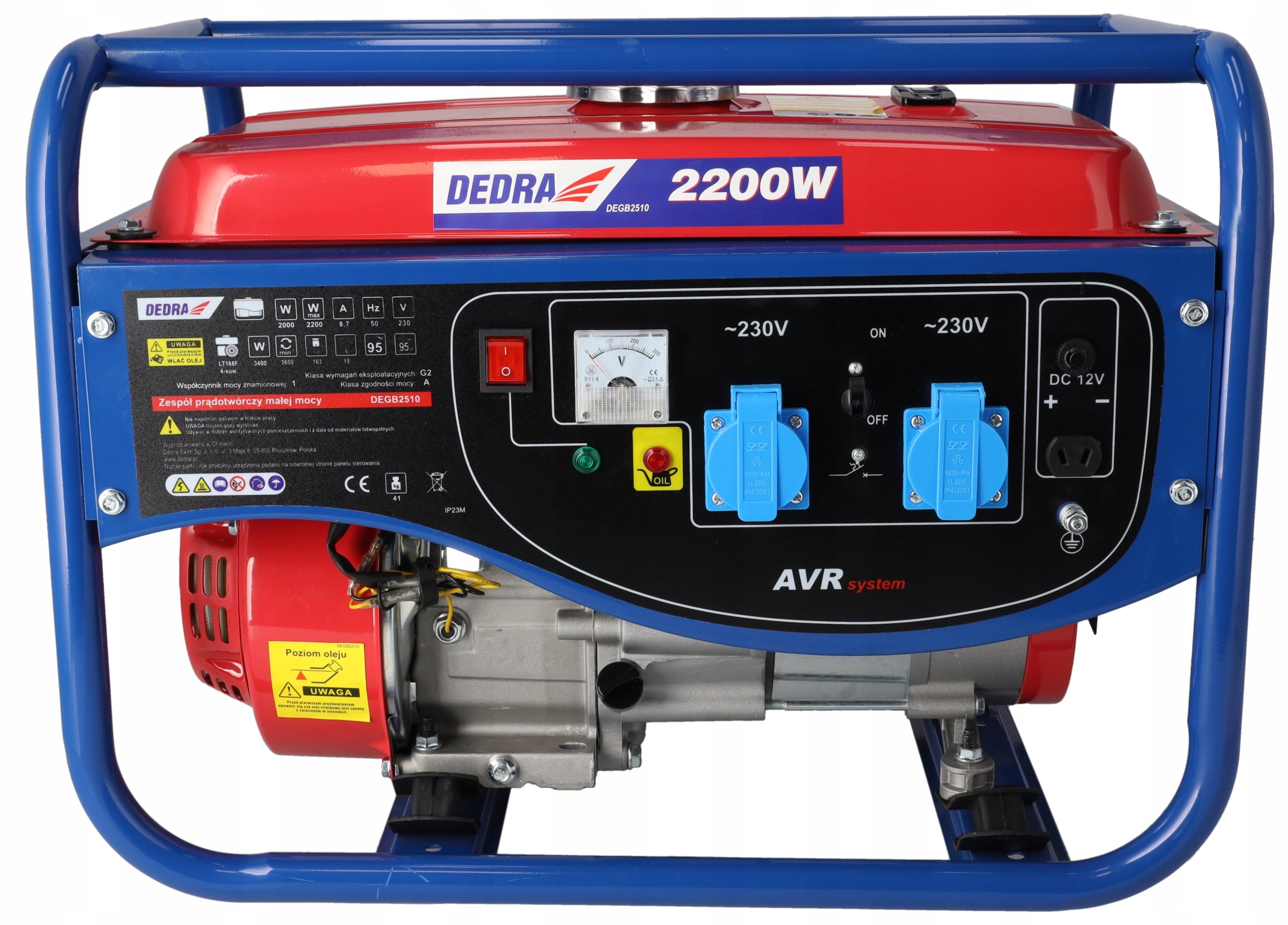 Generator set generator 230V Dedra 2,0kW max. 2,2kW petrol DEGB2510