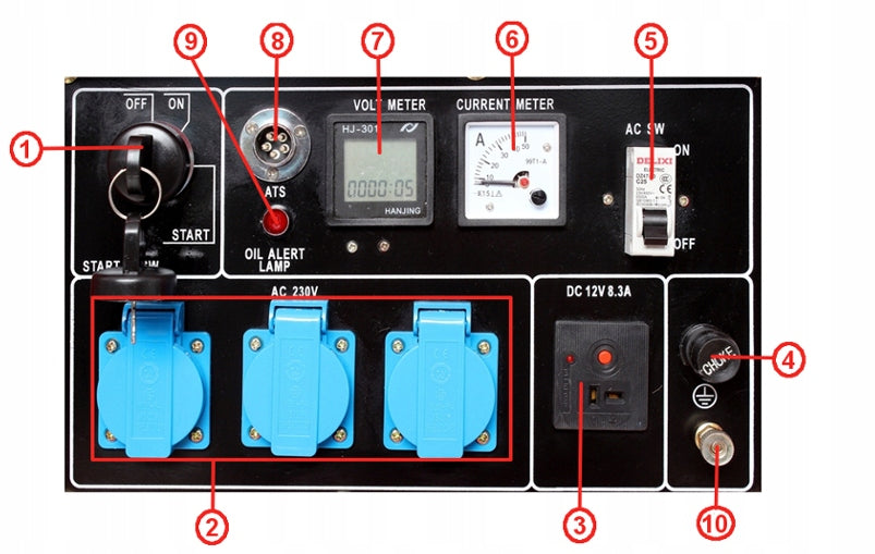 Generator set portable single-phase Kraft&Dele 7000 W diesel Brand Kraft&Dele