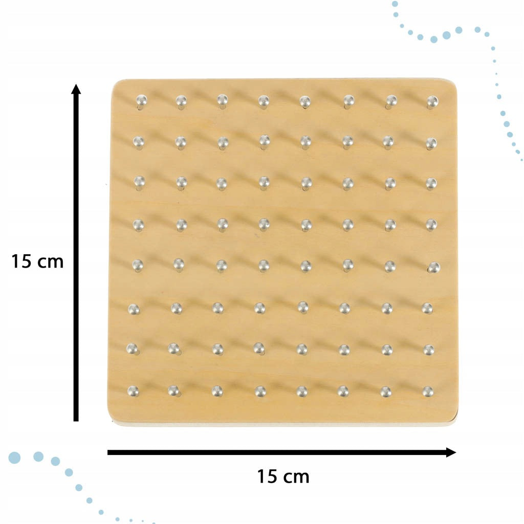 Geoboard geoplan wooden puzzle creating shapes from rubber bands Kid's age 3+ years