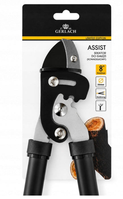 Gerlach Anvil Pruner for Branches Two-Handed Shears 35mm Product weight with unit packaging 2 kg