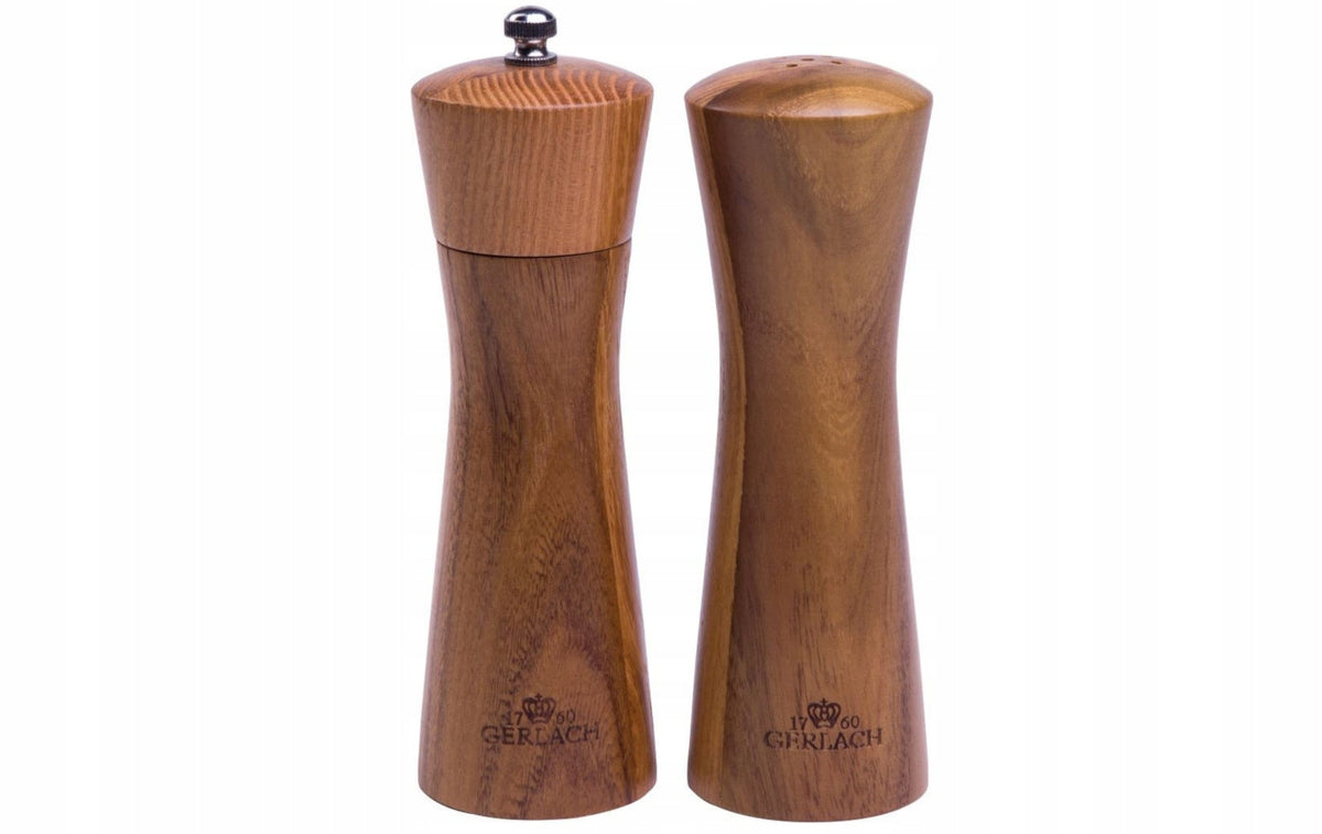 Gerlach Wooden salt shaker and pepper grinder NATUR