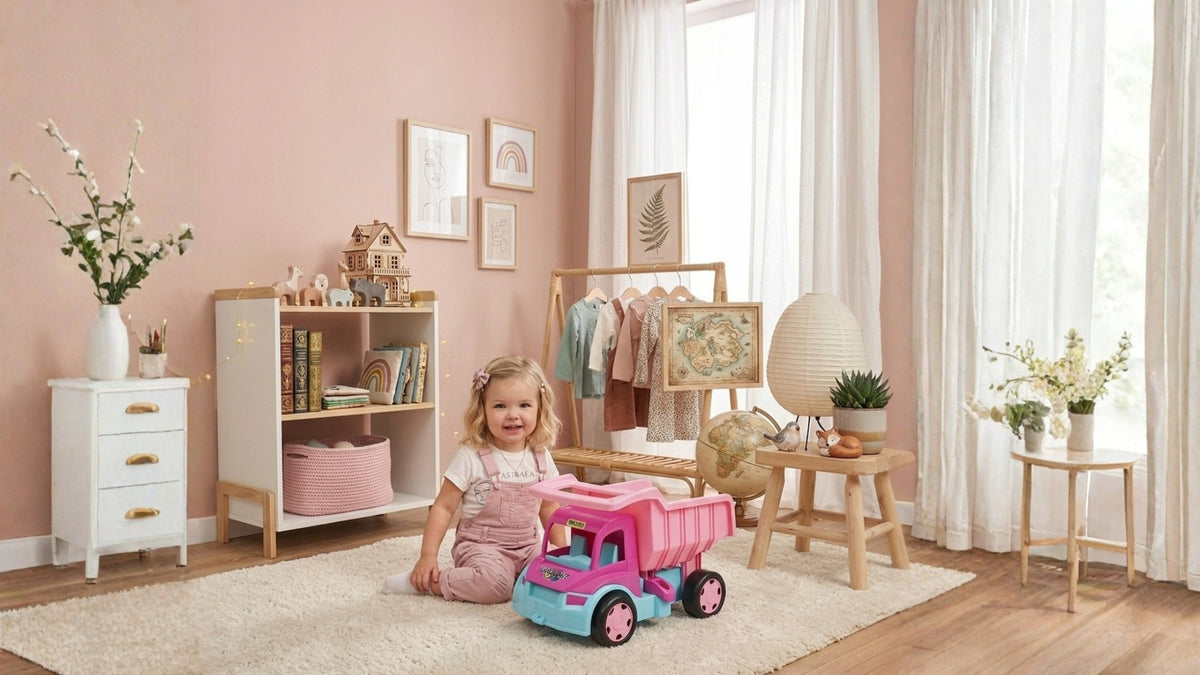Giant Dump Truck Pink - Large Vehicle 65006 WADER for Children Manufacturer code 65006