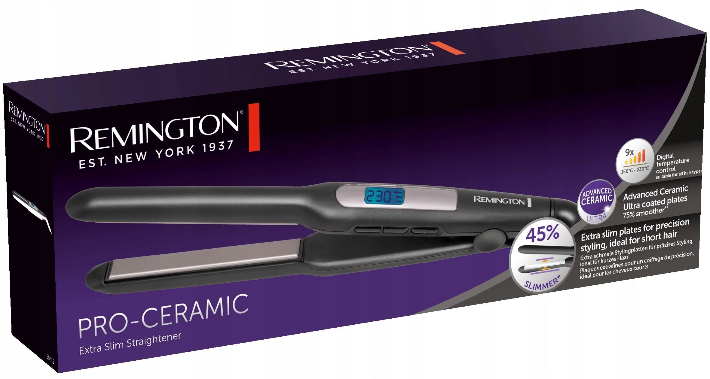 Gift Straightener REMINGTON S5515 Pro-Ceramic Extra Slim 230 Degree Manufacturer code S5515