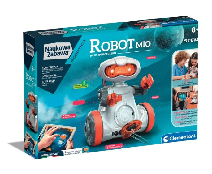 Gift for a child from 8 years Mio Clementoni robot set for coding