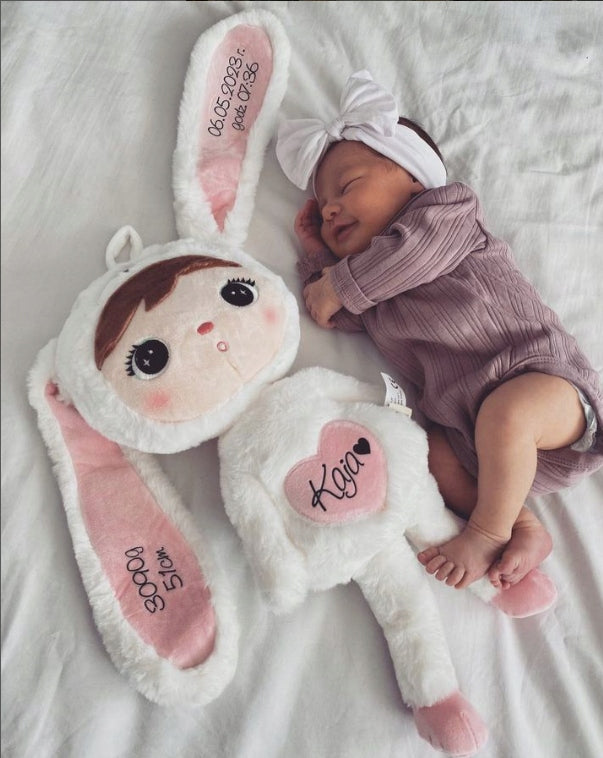 Gift for girl Bunny Doll with name Rabbit Metoo