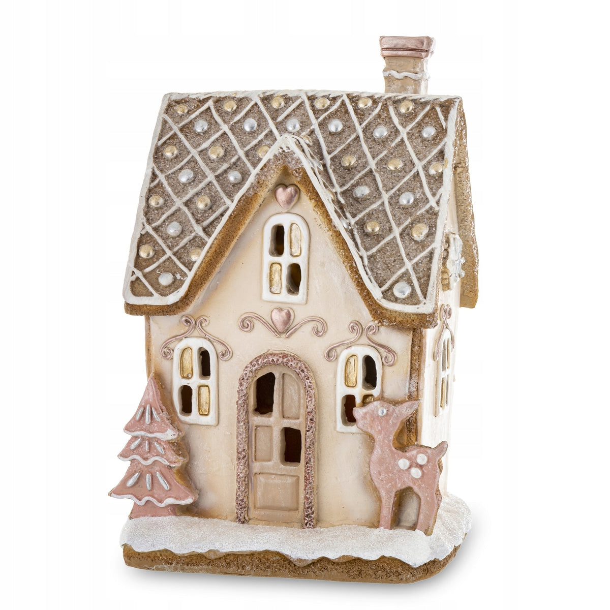 Gingerbread Cookie House Led Figurine Gift For Christmas