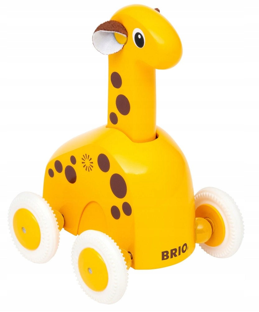 Giraffe toy Press and Ride wooden animal Brio Brand Brio