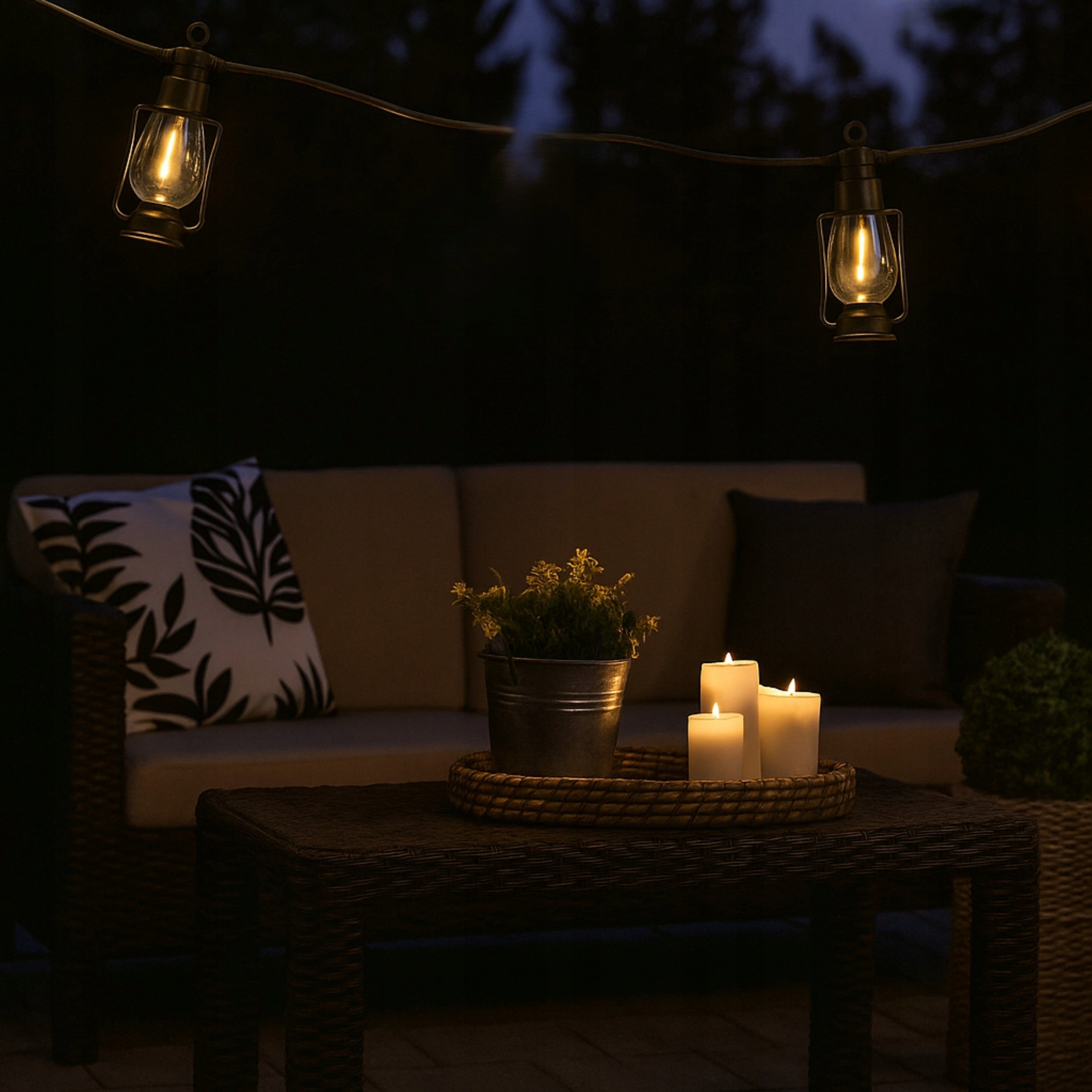 Girlanda swietlna LED ogrodowa GARLAND 20 x 3,6W LED 1800K Packaging status original