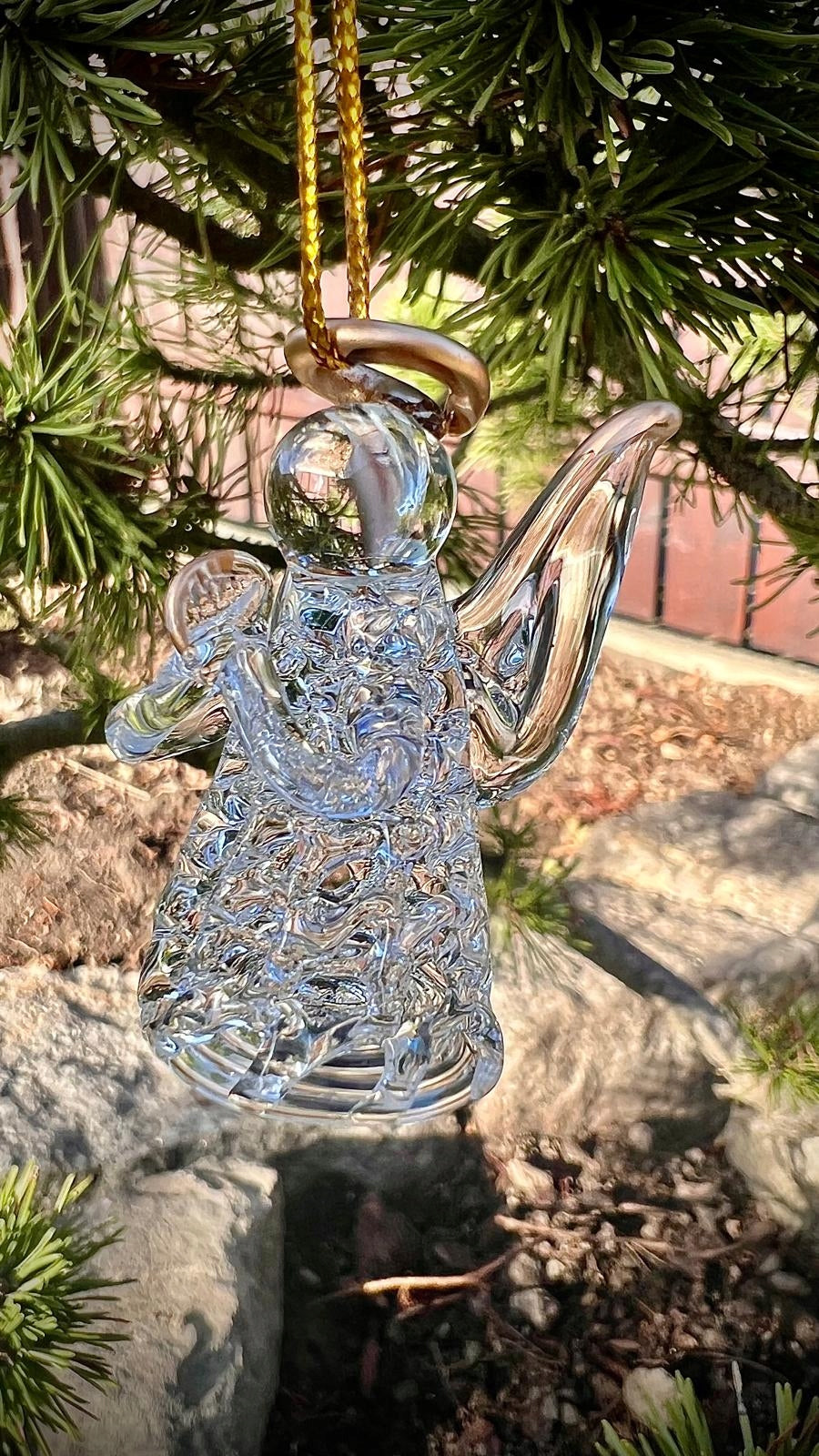 Glass Angels Shine On Christmas Tree Christmas Ornaments Baubles 6 Pieces Manufacturer code 0060