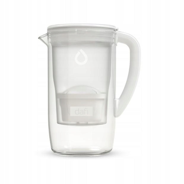 Glass Filter Jug Dafi PRISMA LED White 6x Unimax Cartridge Packaging status original