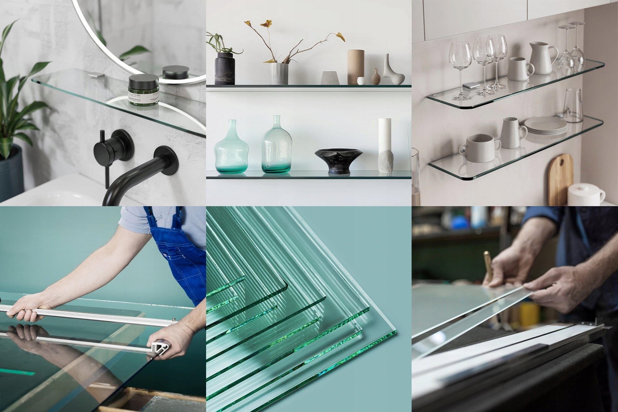 Glass Shelf Mounted For Mirror Handles 80x13 cm For Bathroom Toilet Brand PazzoWalls