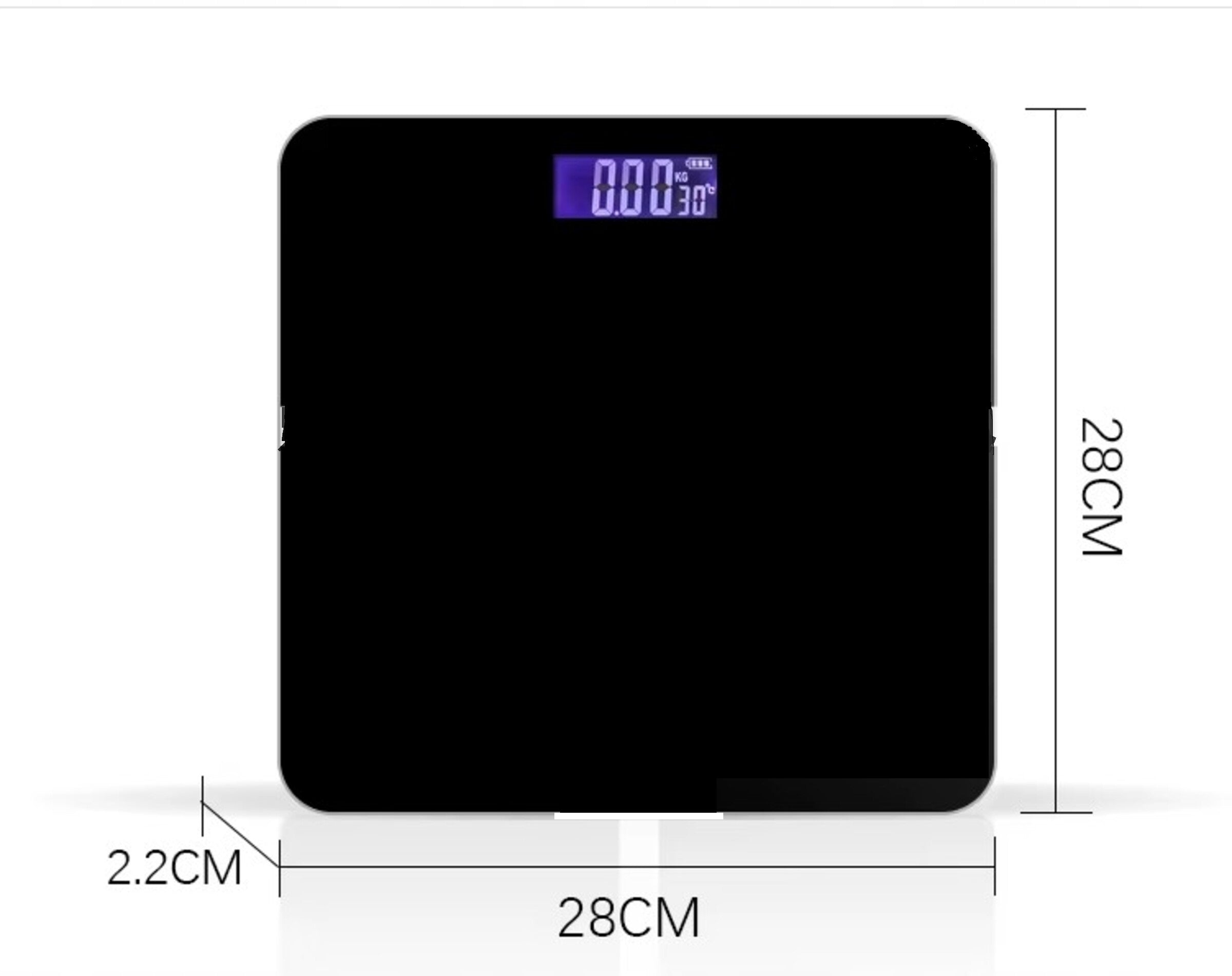 Glass bathroom scale Moon White 180 kg USB Brand no brand