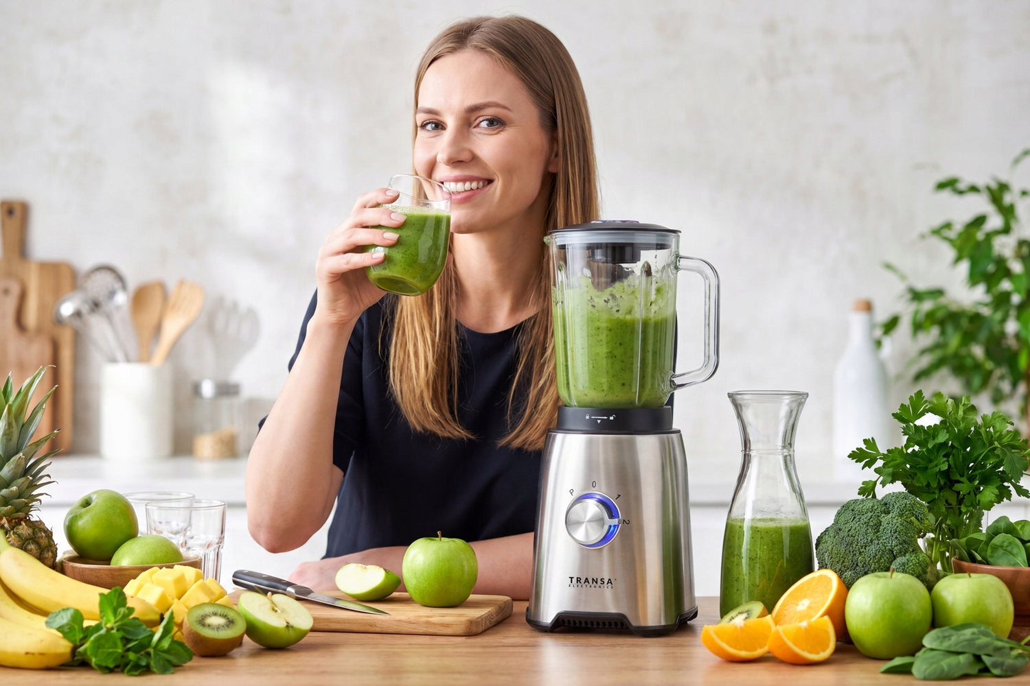 Glass cup blender for SMOOTHIE COCKTAILS CRUSHES ICE 1,5L 1600W Manufacturer code BT-19