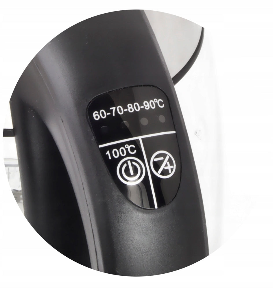 Glass electric kettle 1,8L 2200W LED thermometer Esperanza SEINE Manufacturer code EKK026