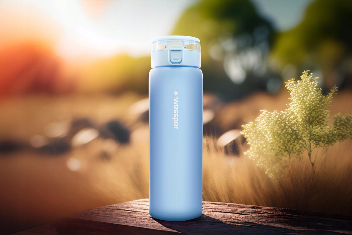 Glass filter bottle Wessper ActiveMax 0,68l blue + 1x CARTRIDGE Packaging status original