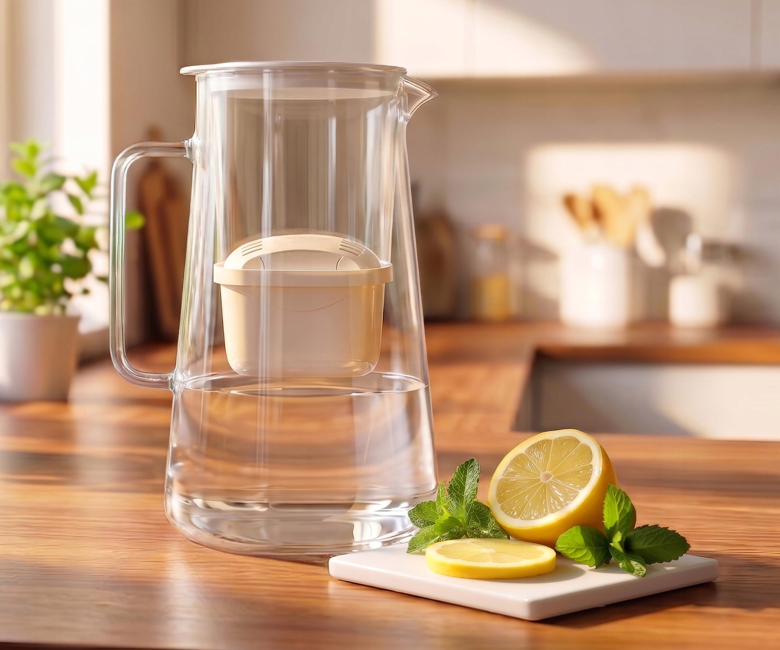 Glass filter jug AquaFloow MaxiGlass 3l + water filter Maxi Packaging status original