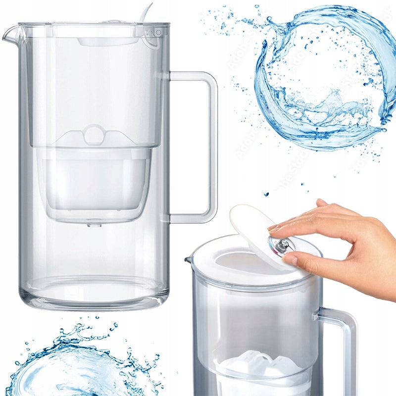 Glass filter jug Aquaphor Glass 2,5l BLACK with 1x Maxfor Mg cartridge Brand Aquaphor