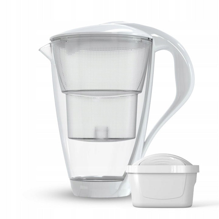 Glass filter jug Dafi Crystal LED + 6x UNIMAX filter WHITE Brand Dafi