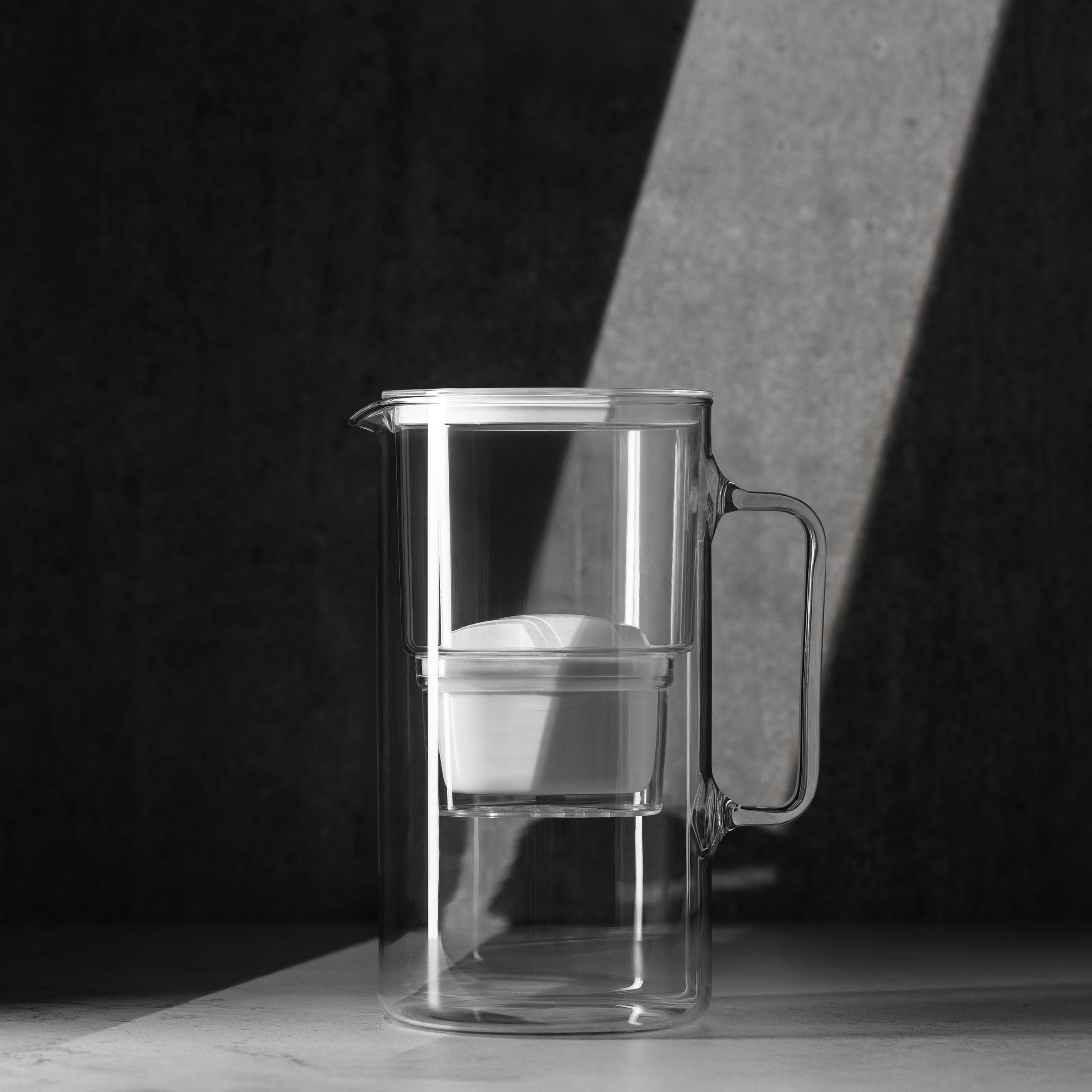 Glass filter jug Wessper D2 Borosilicate 3l + 4x Aquamax filter Packaging status original