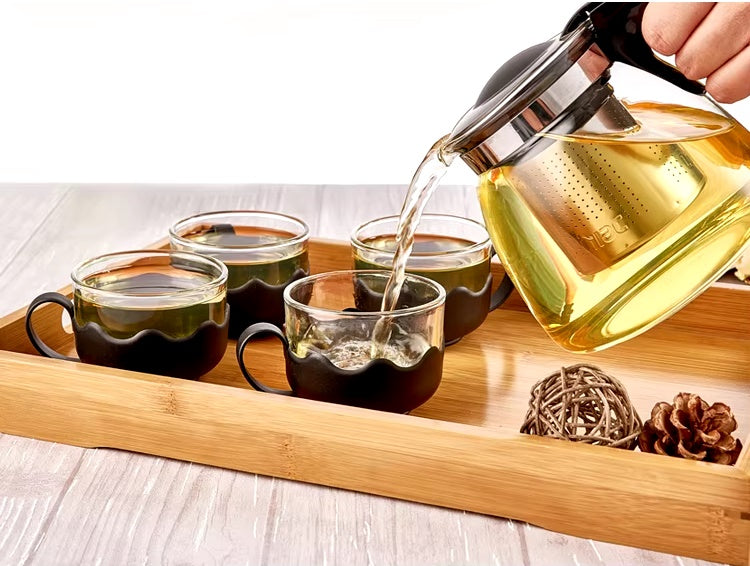 Glass jug with infuser 900 ml for tea, coffee and herbs Brand no brand