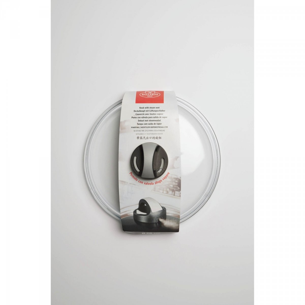 Glass lid Ballarini Igloo 32 cm with steam valve for pot Kind lid