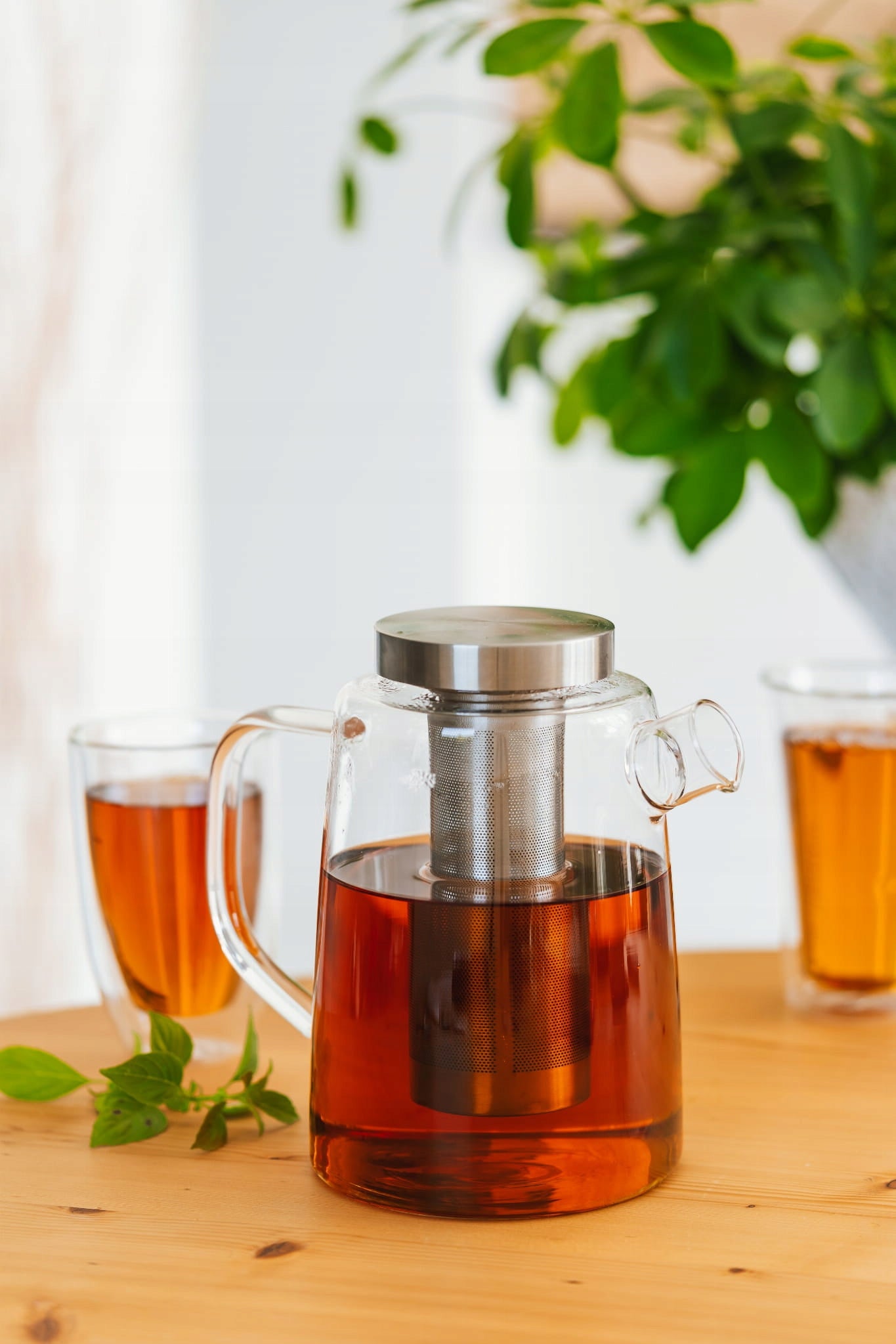 Glass tea infuser jug elegant 1,5L Material glass