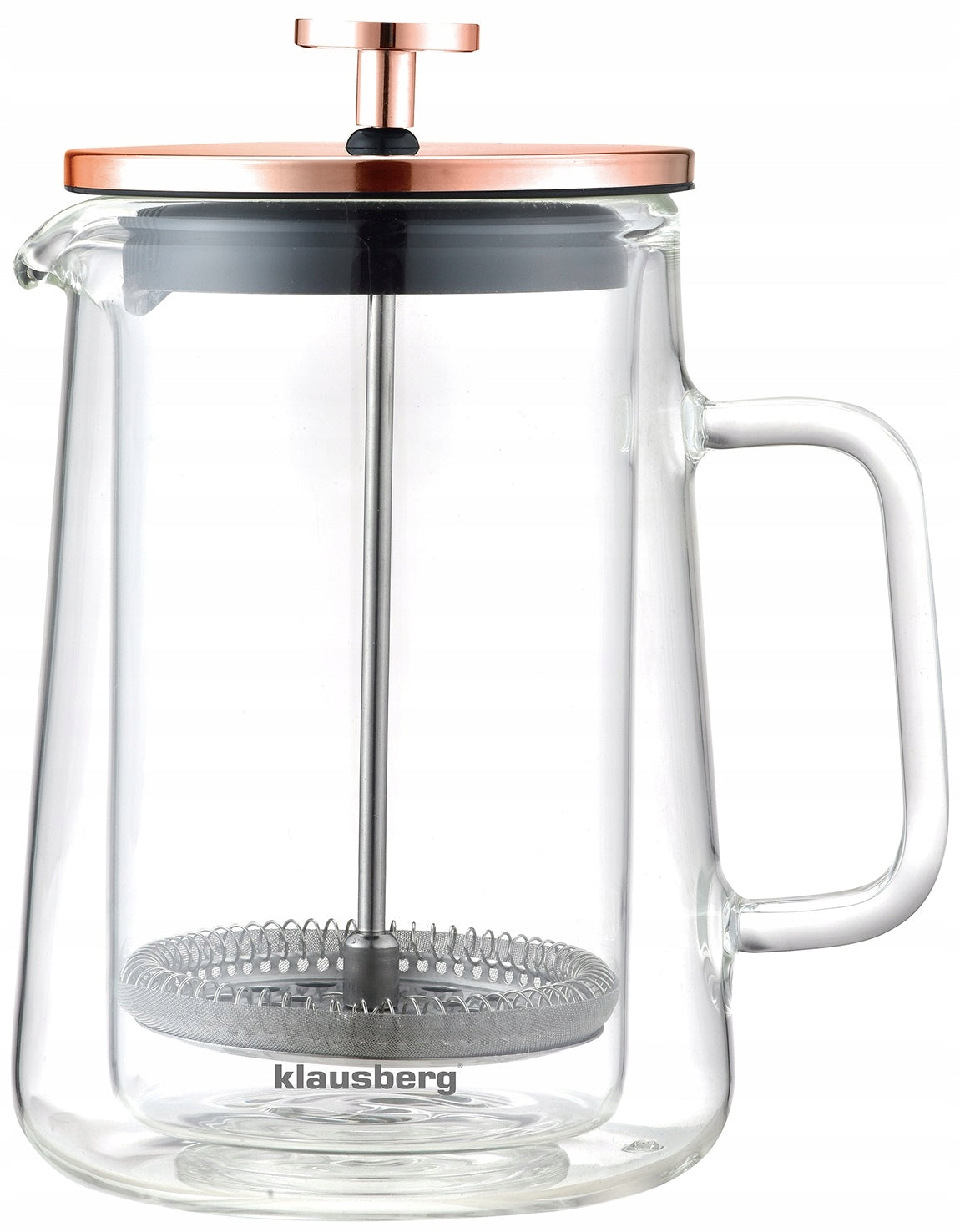 Glass tea maker 600ml jug ROSE GOLD KLAUSBERG Manufacturer code KB-7724