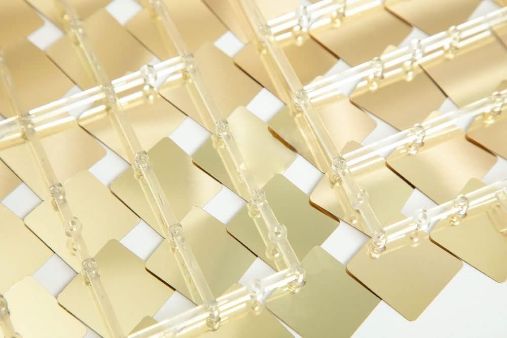 Glossy wall panels 24 pieces champagne gold sequins 33x33cm 2,6sqm Packaging status original